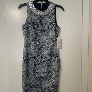 Carmen Marc Valvo dress, color - indigo, new with tag, style 19399